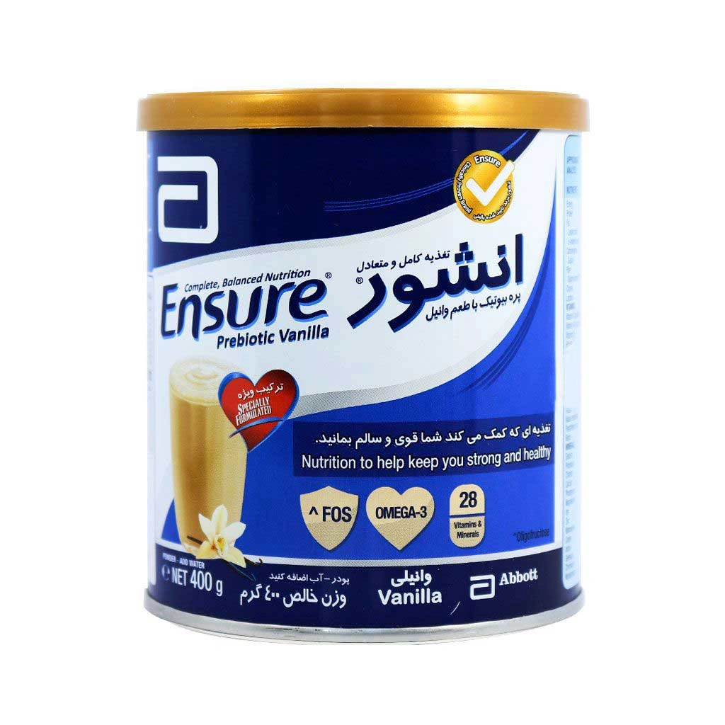 پودر انشور آبوت 400 گرم با طعم وانیل (Abbott Ensure Powder)
