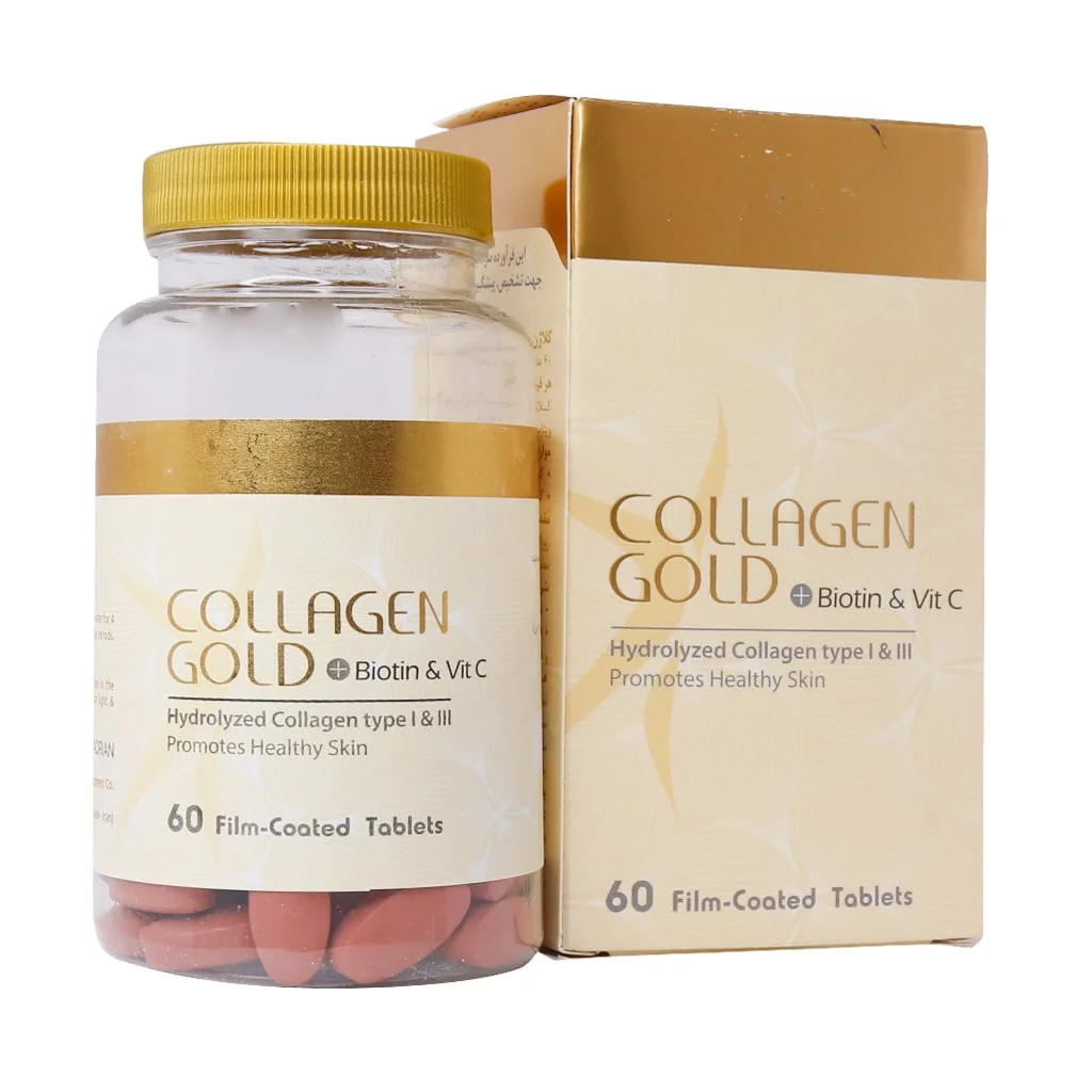 قرص کلاژن گلد بیوتین و ویتامین C آدریان (Collagen gold with Biotin and vitamin Adrian)