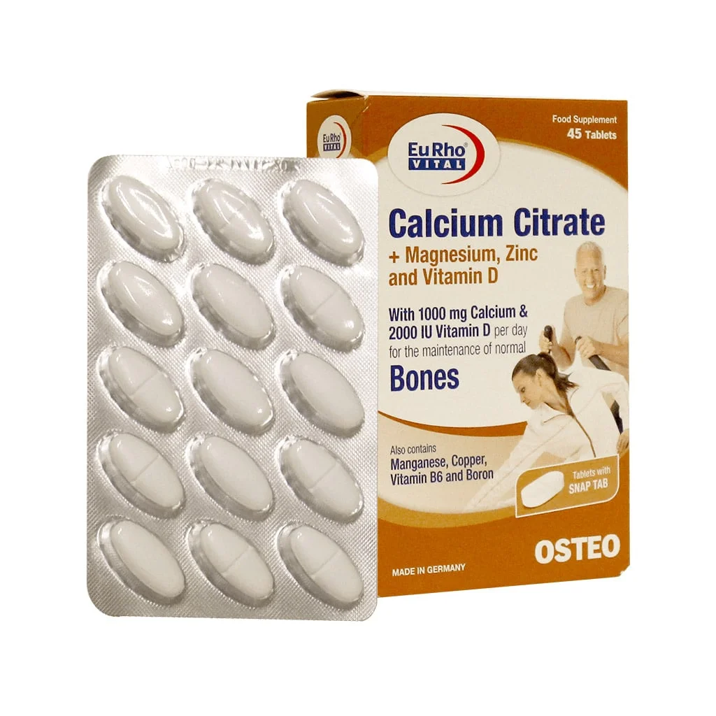 قرص کلسیم سیترات یوروویتال 45 عدد (Eurho Vital Calcium Citrate) - تصویر 2