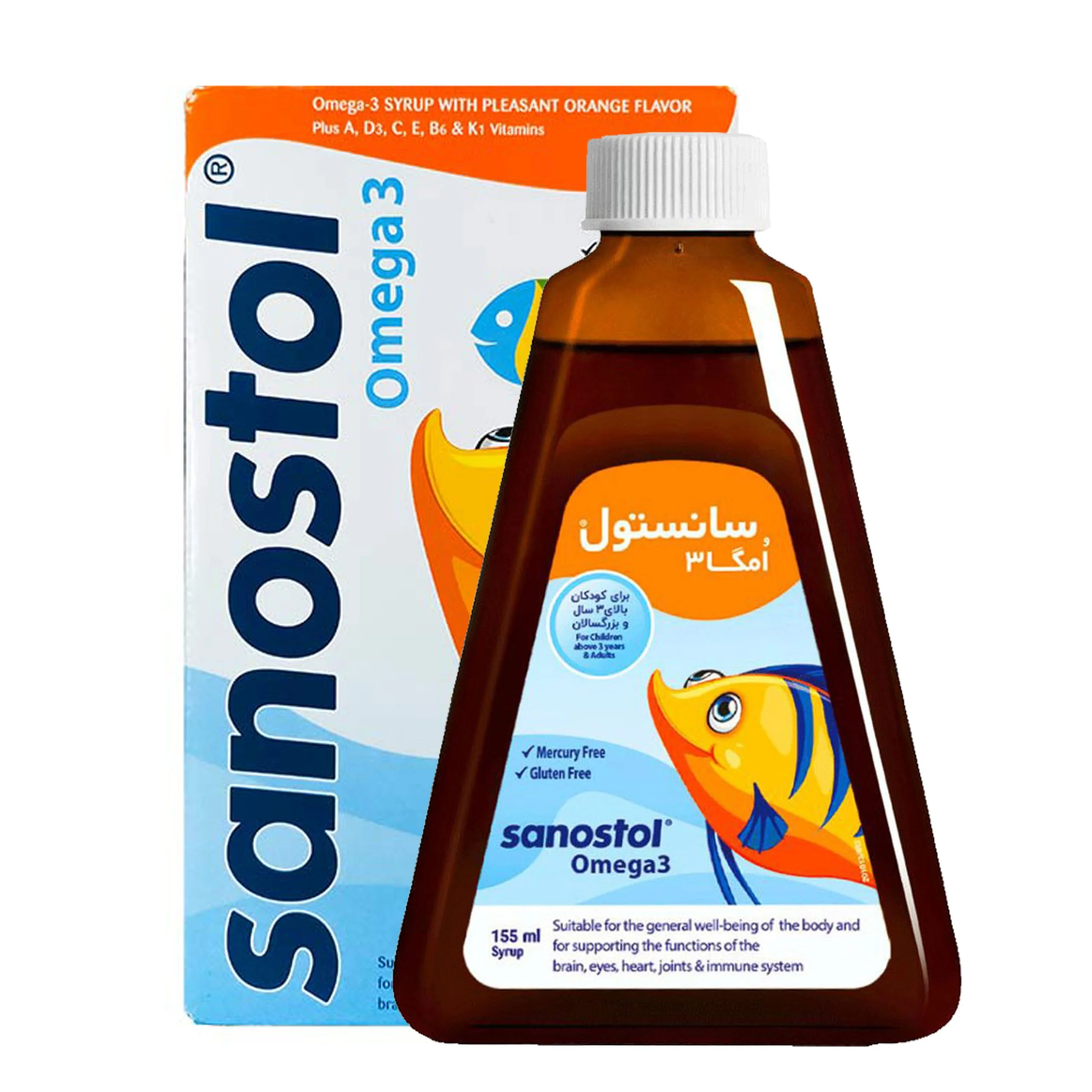 شربت سانستول امگا3 کودکان ( Sanostol Omega 3 Syrup)